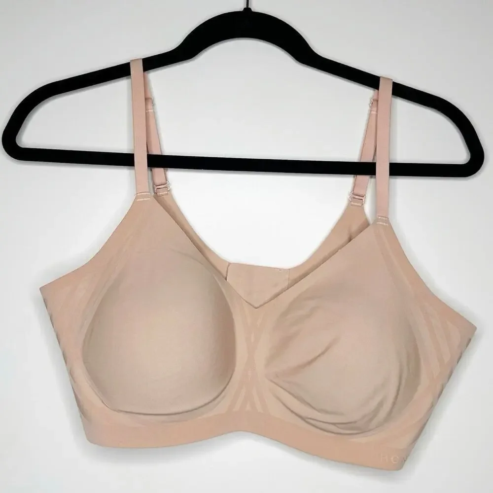 Honeylove Silhouette LiftWear Wire Free Bra Women's Blush Size Large